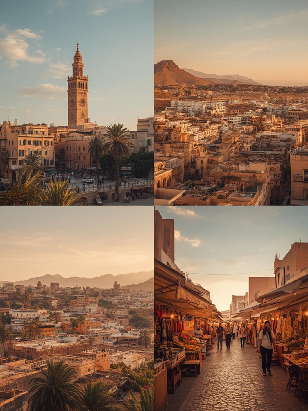 Colorful textiles at Agadir Sunday Market